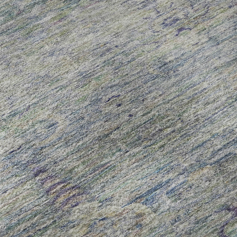 Premium Machine Washable Mayfield AMF2090 Global Rug, Plum, 5' x 7'6"
