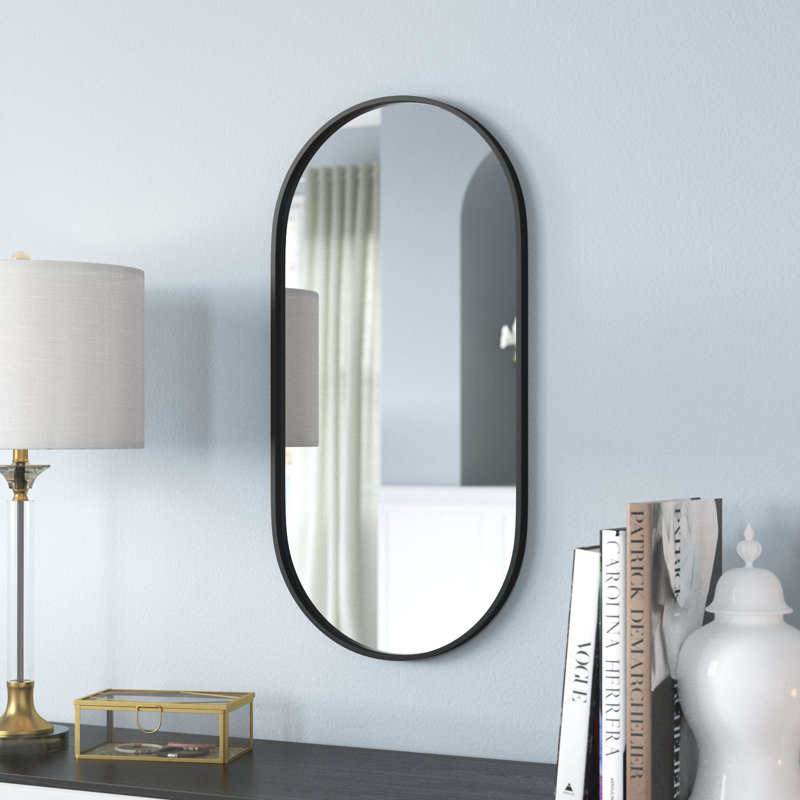 Destefano Essence Accent Mirror, 32" x 16", Black