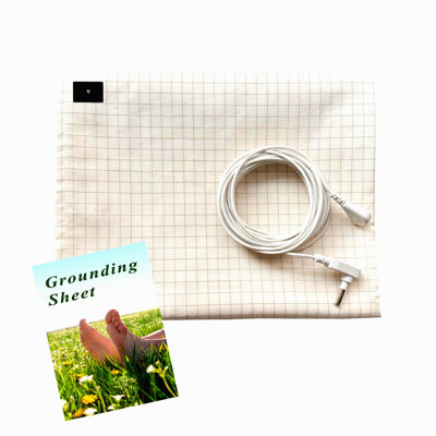 SilverSleep Grounding Sheet - Conductive Bed Sheet for Better Sleep - Grounding Cords Included - 27x52 Inch Size - EMF Protection - Sleep Aid Bedding