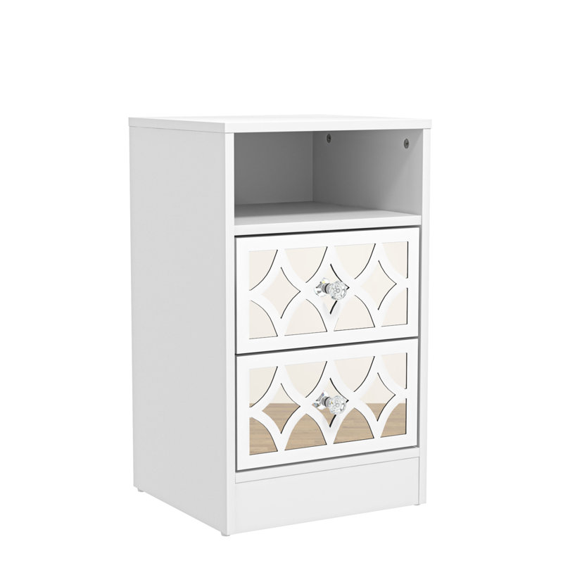 Adreille Bedside Table, White