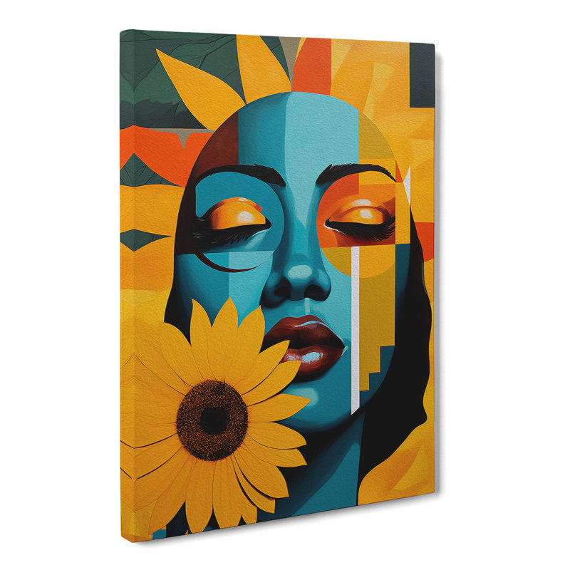Sunflower Constructivism No.4 - No Frame Print, 76cm H x 50cm W x 3cm D