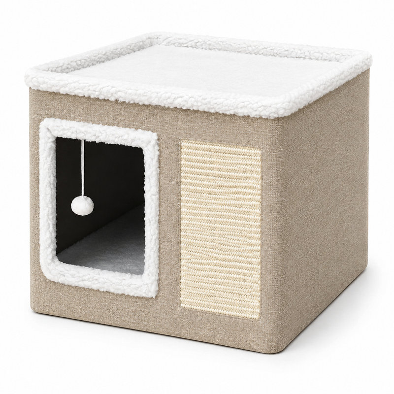 Niche pour chat pliable pour chats qui dort