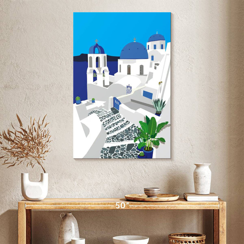 Nicci Iconic Santorini Architecture, 45" H x 30" W