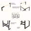 Ensemble de 2 tabourets de bar rembourrés en similicuir avec tabourets de bar modernes et structure en métal pour comptoir, îlot de cuisine