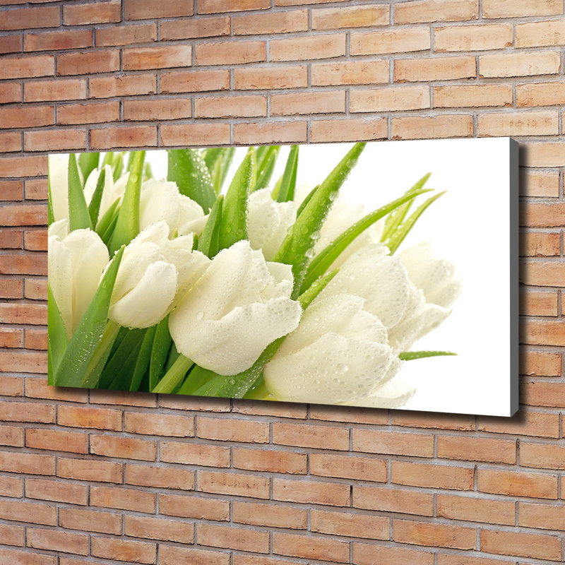 White Tulips - Wrapped Canvas Print
