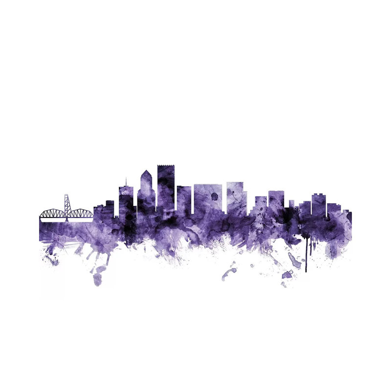 Portland, Oregon Skyline by Michael Tompsett - Wrapped Canvas Gallery-Wrapped Canvas Giclée