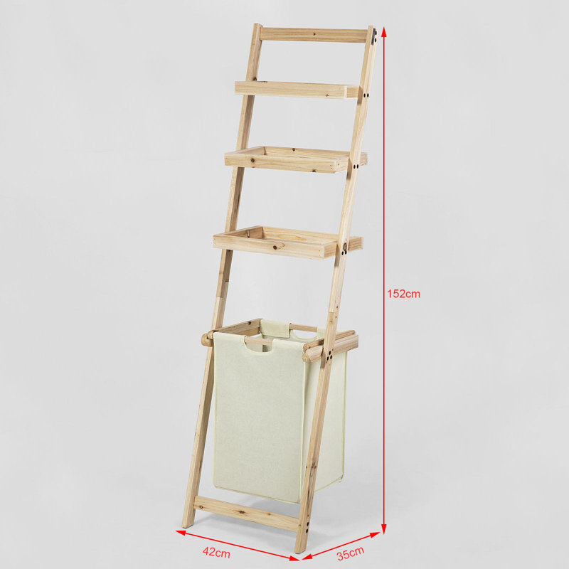 Dole Solid Wood Wall Bathroom Shelves