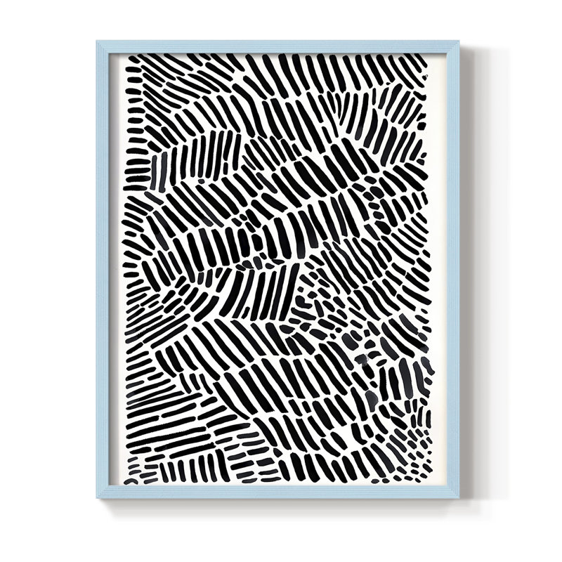 Abstrait, reproduction encadrée Cxxviii - prêt à être accroché, H 29 po x P 23 po, Bleu