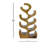 Teak Wood Curved Tree Shaped 6 Bottle Brown Wine Rack-1248696563