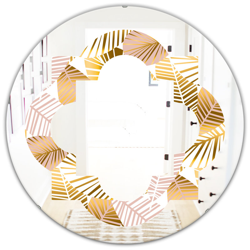 Miroir mural Palm Leaves II, H 23,6 po x l 23,6 po