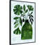"Abstract Green Floral No 2" par Kincer, reproduction d'art sur toile encadrée-47072471