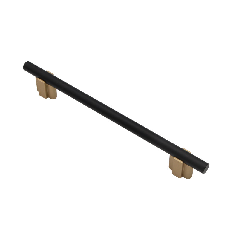 Visturo Bar / Handle Pull, Satin Brass/Matte Black