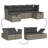 Vidaxl Garden Sofa Set Grey, Dark Grey
