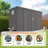 4FT x 9 FT Outdoor Lean-To Shed, Metal Garden Shed Tool House - 6 vents and 2 Swing Doors