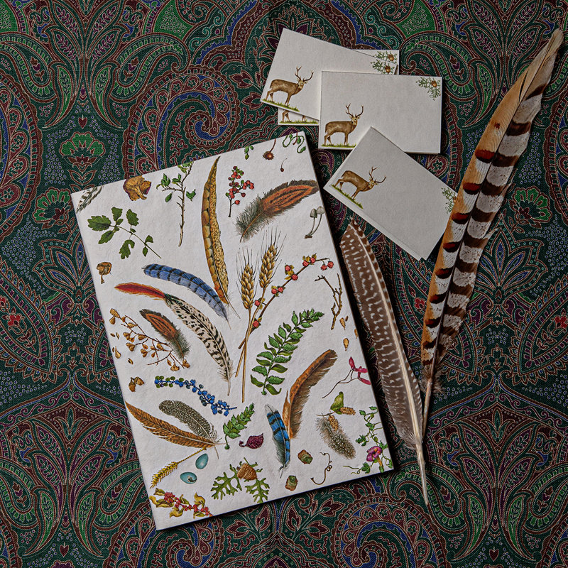 Forest Walk Embroidered 7" X 10" Paper Journal
