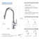 KIBI Luxe Pull Down Kitchen Faucet with Soap Dispenser