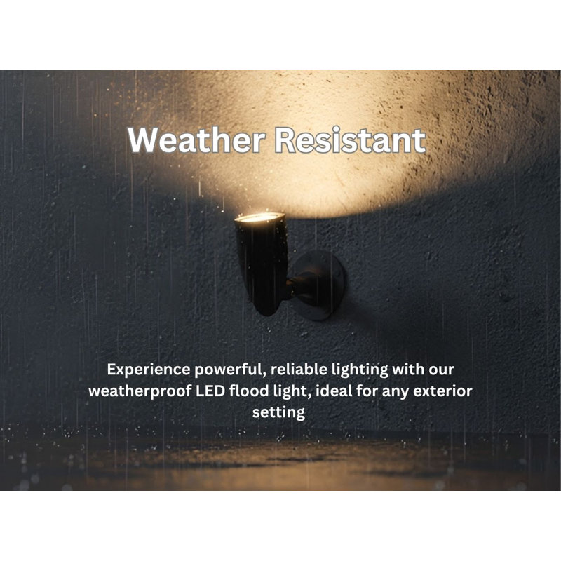 LED-Double Flood-Matte Black(includes Motion Sensor)20W 3000K