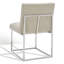 Chaise d'appoint rembourrée en acier inoxydable Athens-1301241972-1213203037