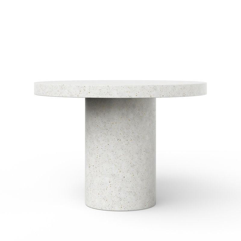 Table de salle à manger Kareen, Rond 60 po  , Terrazzo ivoire, Table de bar (hauteur 41,75 po)