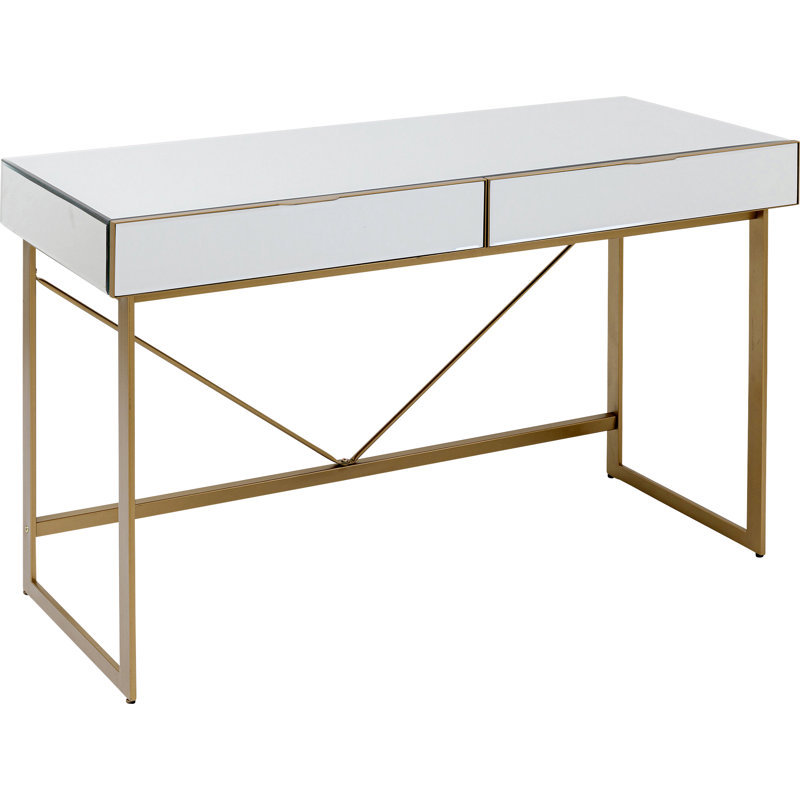 Soran 120cm W Rectangle Writing Desk, Gold