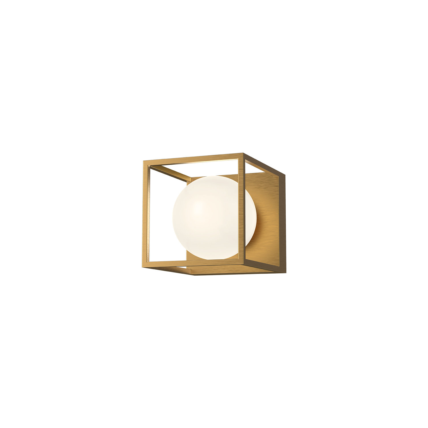 Davida Frosted Dimmable Bath Bar, Aged Gold, 1