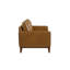 Caliah 59'' Leather Square Arm Loveseat, Caramel