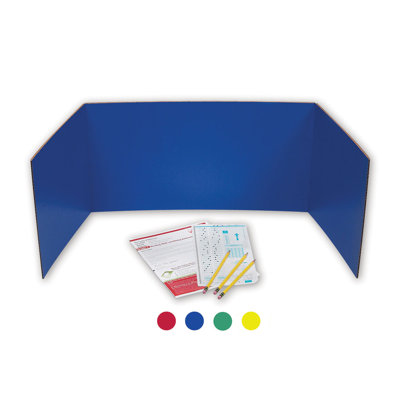 Diviseur de salle 3 panneaux cabine individuelle d’étude stratifiée, h 12 po x l 48 po