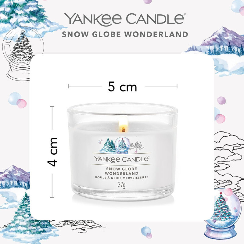 Yankee Candle - 3 Packed Filled Votives, Snow Globe Wonderland
