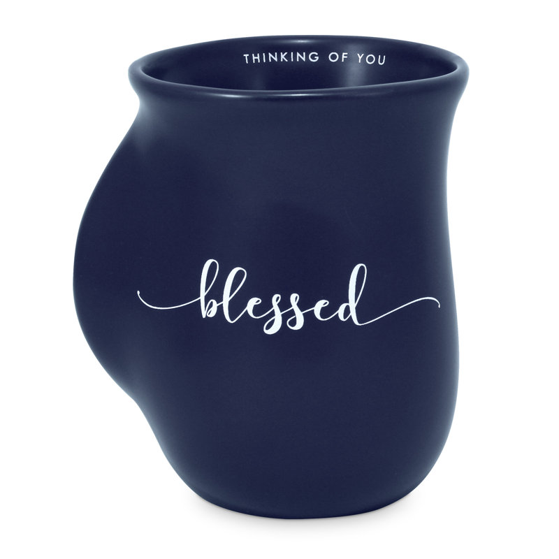Tasse chauffe-mains bleu 18 oz