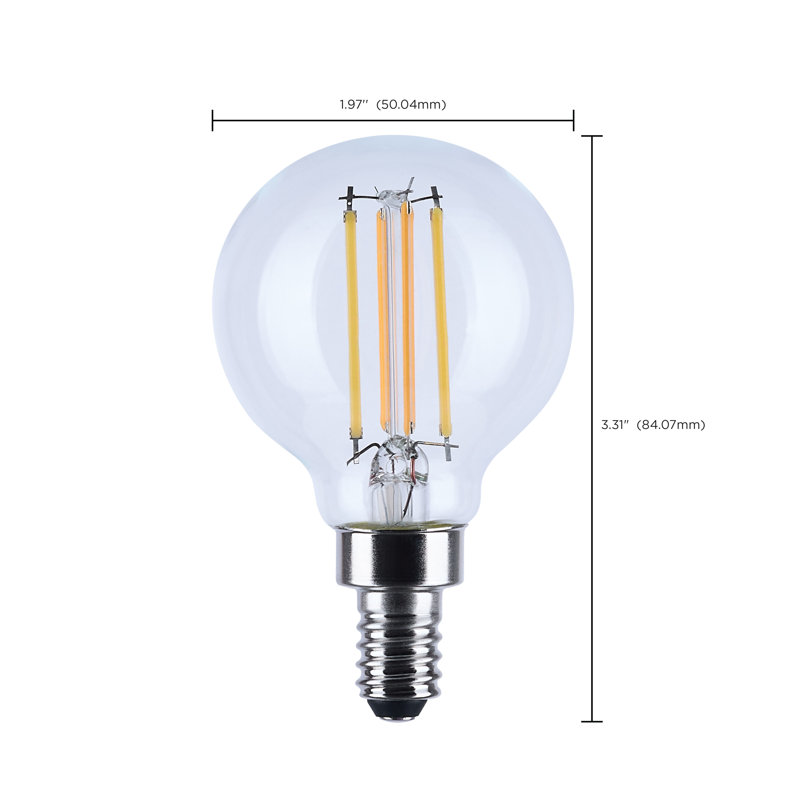 Base de candélabre à intensité variable 4,5 watts G16.5 3000K-2000K, Clair