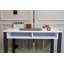 Bureau d'écriture avec tiroirs - Petit bureau - 35 po de long avec 2 tiroirs - Bureau gris - Facile à assembler - Petit bureau d'ordinateur pour petits espaces - Parfait pour écrire ou comme meuble-lavabo blanc-545554541