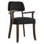 Chaise d'appoint rembourrée en bois massif de style Mid-Century-1420856166
