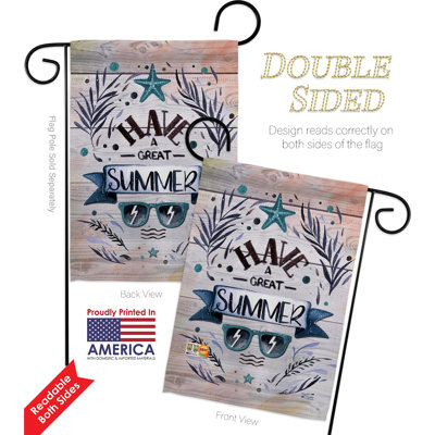 Double Sided 18.5'' H x 13'' W Polyester Flag Set