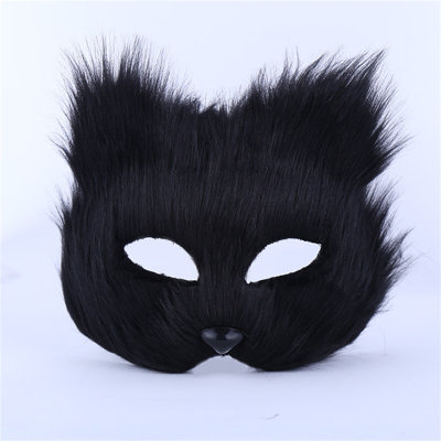Party  Mask Foxes Pulp Mask Blank Painted Foxes Mask Handdrawn Painted Mask