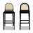 Berthile 30.5" Curved Back Bar Stool, Set Of 2, Ebony Boucle-1773887742