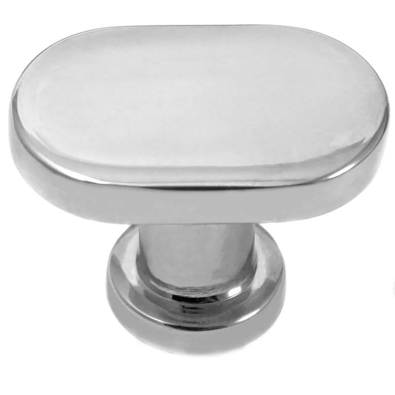 Poignée ovale de 1 3/8 po de diamètre, Chrome poli