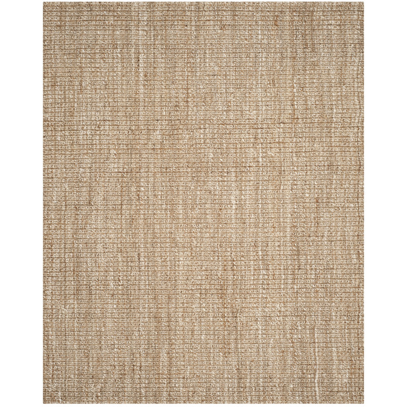 Natural Fiber Hand Loomed Jute Solid Color Rug, Rectangle 8' x 10'