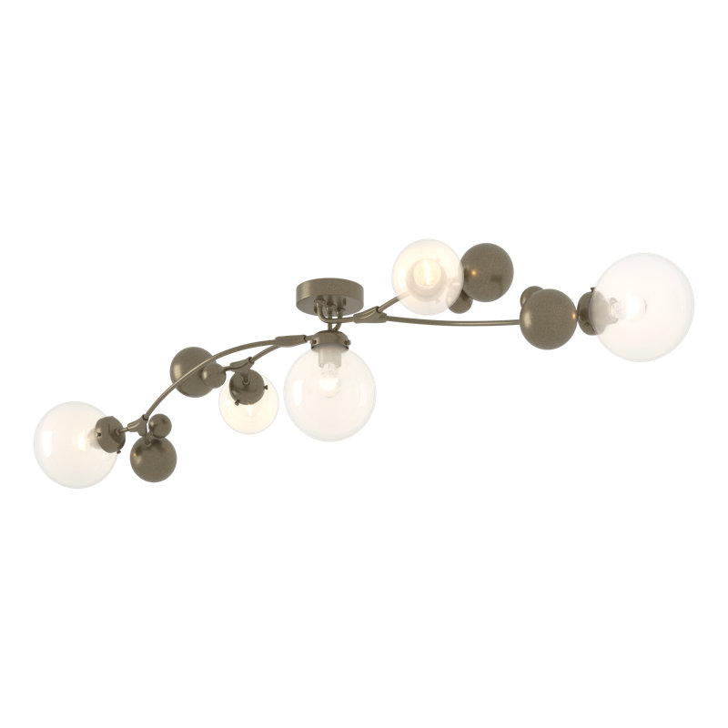 Sprig 5 - Light 61.7" Semi Flush Mount, Soft Gold, Opaline