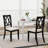 2 PCS Farmhouse Dining Chairs Modern Kitchen Chairs with Elegant Hollowed backrest-1086667025
