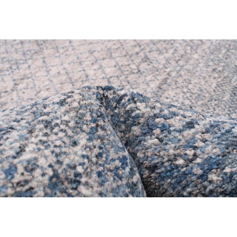 Tapis gris foncé et ombre en soie 8 po 10 po x 12 po 2 po