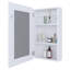 Armoire blanche avec miroir pour la salle de bain, 3 tablettes robustes pour la salle de bain et pratique-724416171