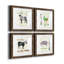 Golden Cuisine Sheep - Ensemble de 4 impressions sur toile encadrées-2076140451-2076140456