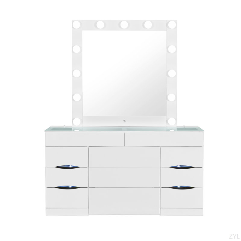 Ensemble de coiffeuse ELISA, Blanc