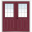 Portes d'entrée intérieures pré-montées en fibre de verre apprêtée avec grilles internes-45711201-45711205-45711209