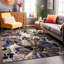Dichiera Floral Brown/Navy/Cream Area Rug-957689191