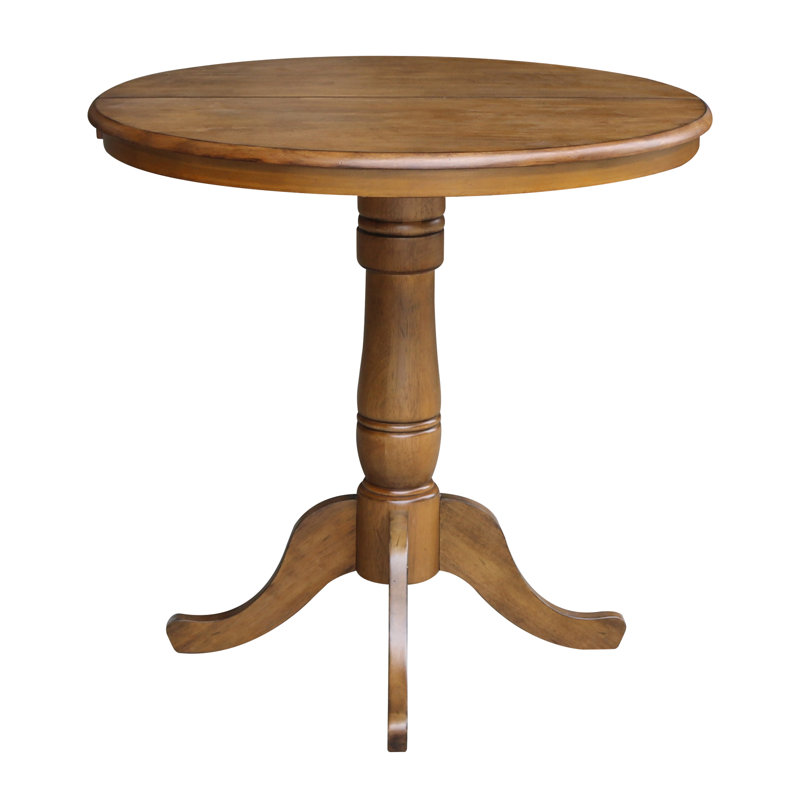 Fabian Counter Height Solid Wood Dining Table, Pecan/Pecan