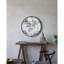 Miroir rond industriel à cadre métallique unique pour une décoration murale élégante