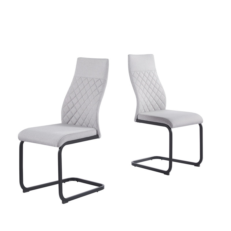 Mose Fabric Upholstered Side Chair x2