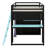 Full Size Wood Loft Bed With Wardrobe And Shelves, Blackout Curtains And RGB Lights For Kids Teens Adults Bedroom-260226765