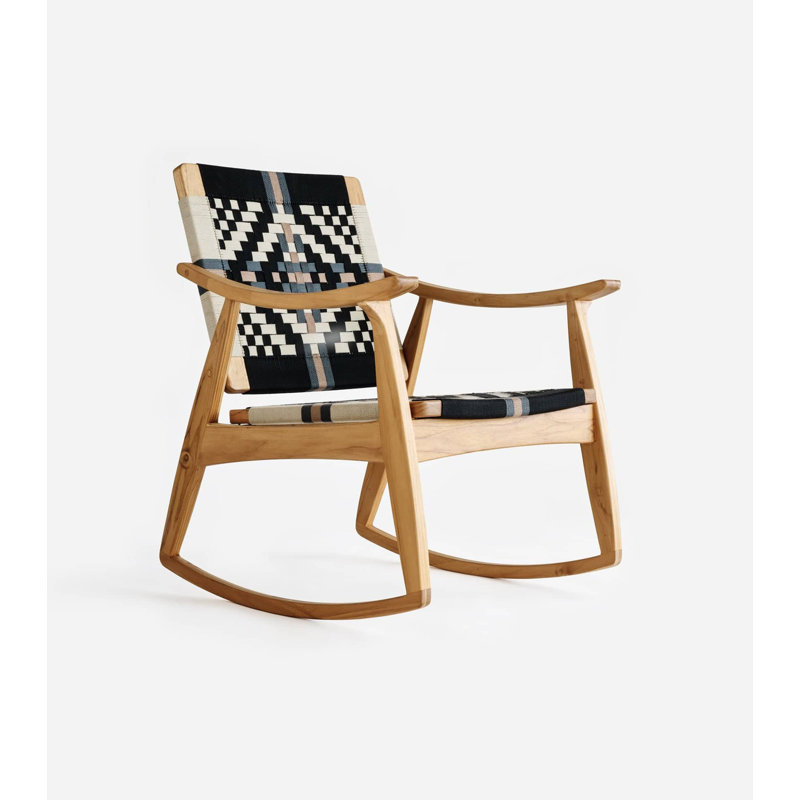 Chaise berçante Izapa, Naturel, Motif colonial